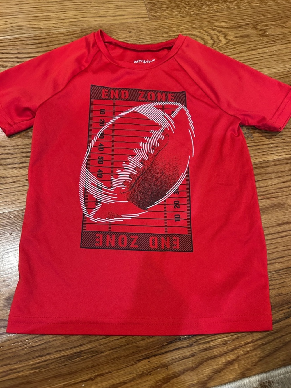 Red 'End Zone' Football Graphic Tee - Kids Jumping Beans Size 5